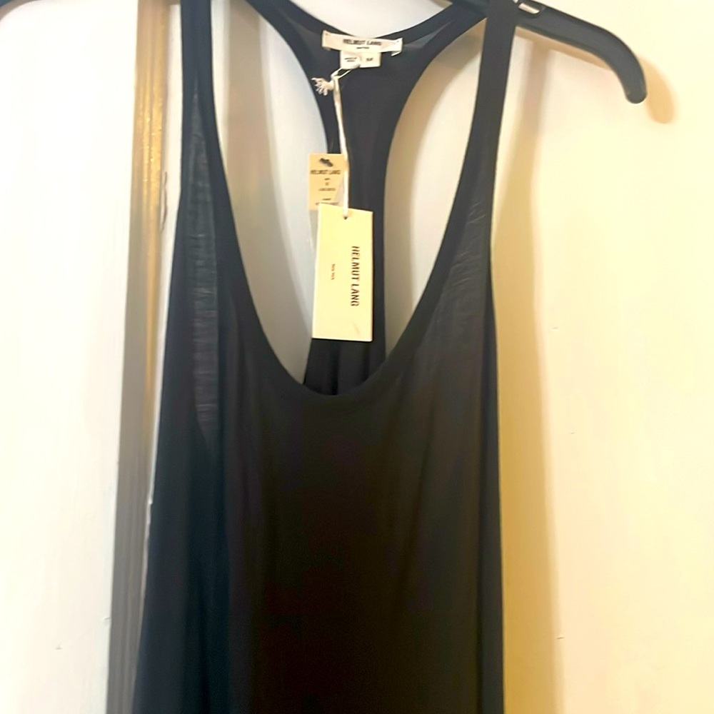 Helmut Lang 50% cotton 50% modal light airy black dress perfect for summer